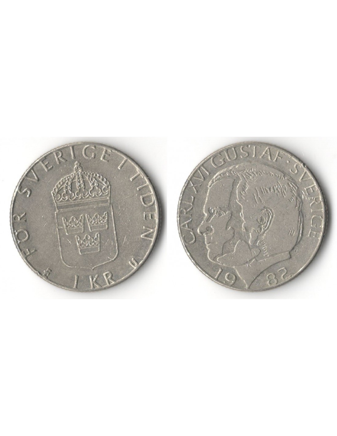 SWEDEN - CARL XVI. GUSTAF (1973 - ) 1 KRONE 1982