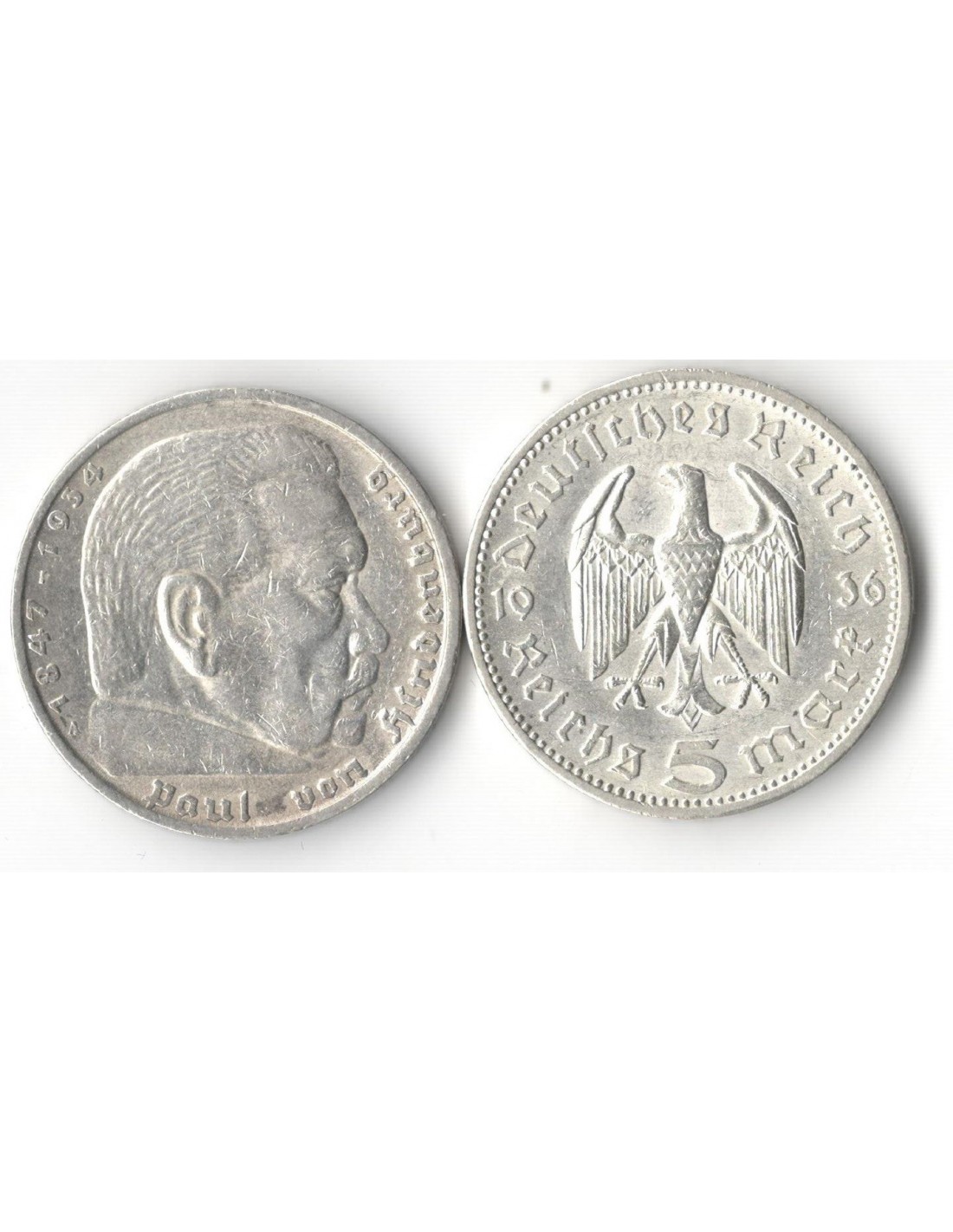 münze deutsches reich 5 mark 1936 wert